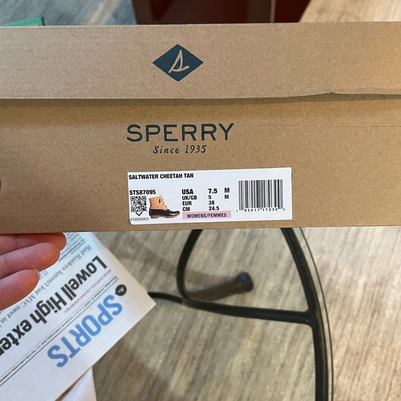 Sperry saltwater cheetah tan brand new boots - Picture 5 of 8